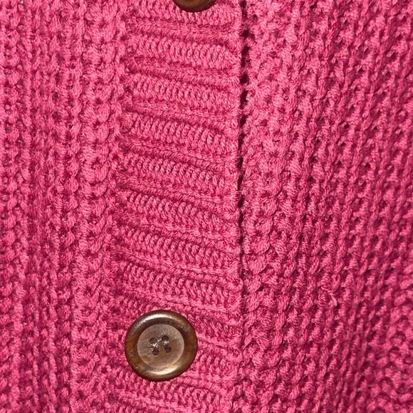 Evy’s Tree 1X The Annabelle Cranberry Colored Long Cardigan - Picture 3 of 5